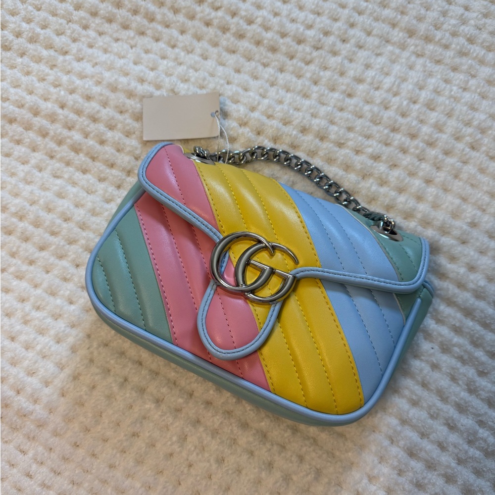 Multicolor Quilted Shoulder Bag